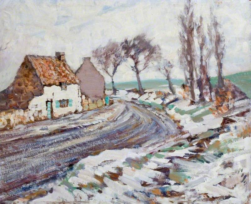 Cottage Lane in Winter