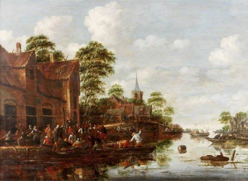 The Dutch Fair, Villagers Snatching at a Goose