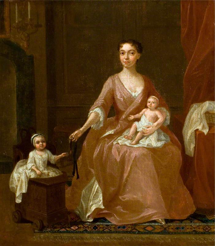 Portrait of an Unknown Woman and Two Children