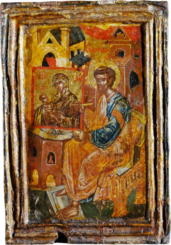 Icon with Saint Luke Painting the Virgin