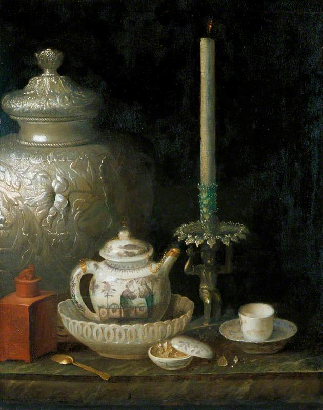 Teapot, Ginger Jar and Slave Candlestick
