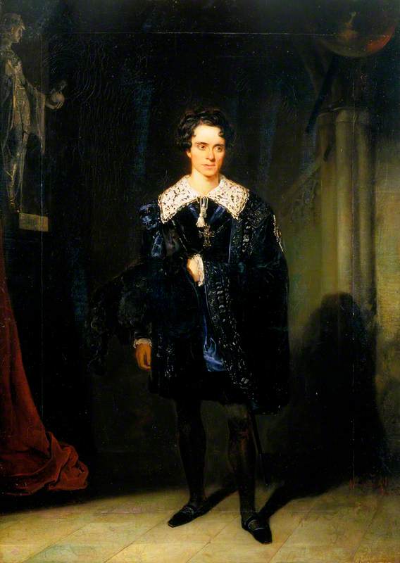 Charles Kean (1811–1868), as Hamlet in 'Hamlet' by William Shakespeare