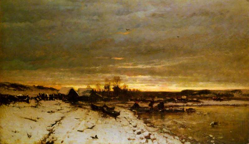 Winter Landscape, Sunset