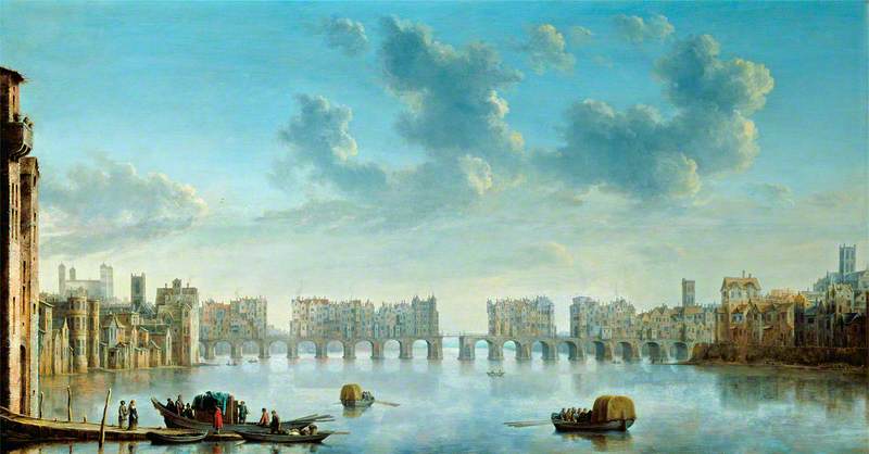 View of Old London Bridge from the West