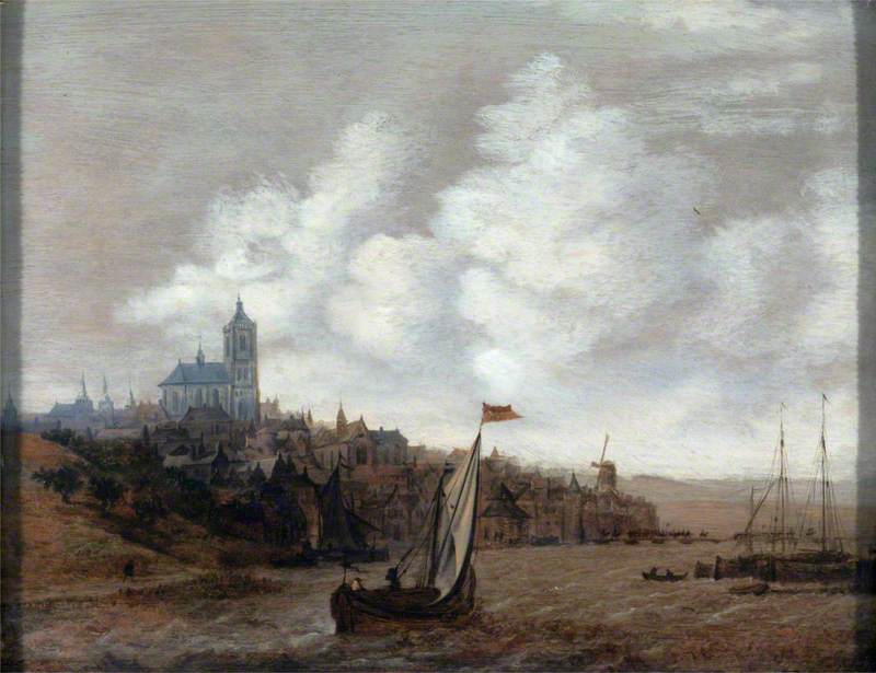 River Scene: City and Cathedral