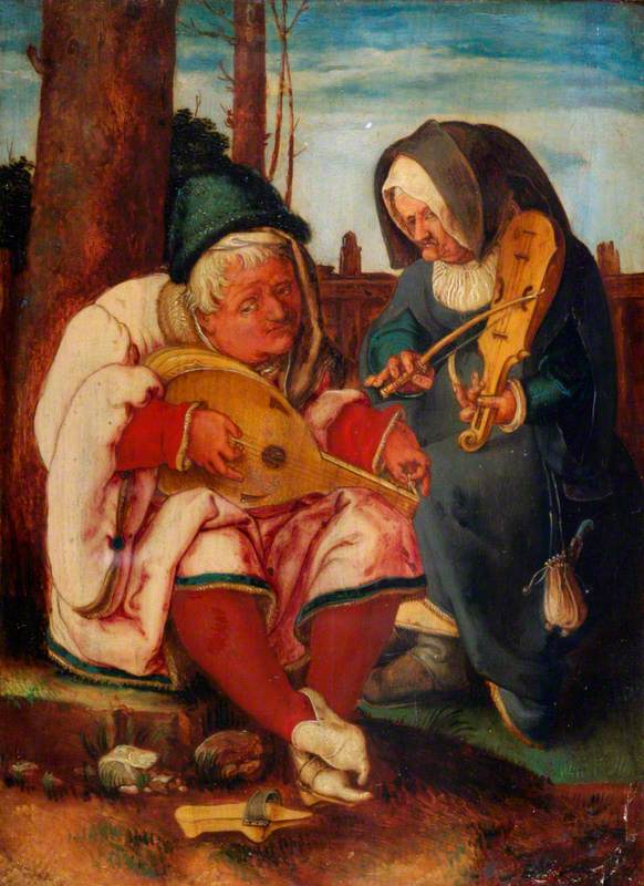 Musicians: An Old Man and an Old Woman