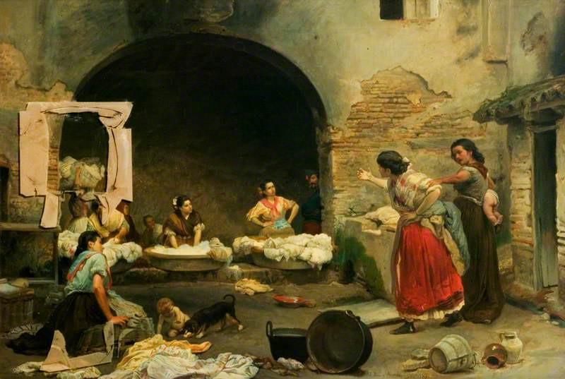 Washerwomen Disputing