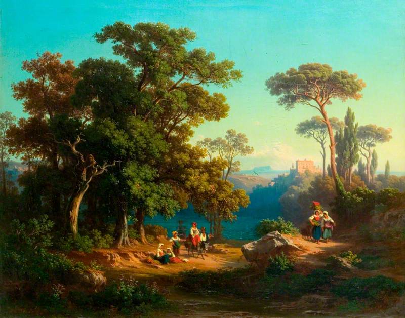 Italian Landscape with Peasants