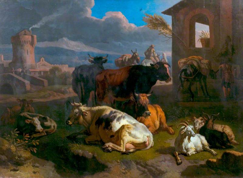 Italian Landscape with Cattle