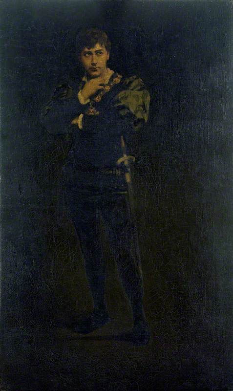 Edward Compton (1854–1918), as Hamlet in 'Hamlet' by William Shakespeare