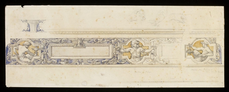 Sketch for frieze of new South Court