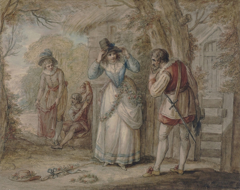 Florizel and Autolycus changing garments