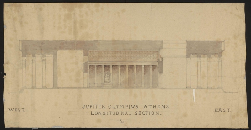 Jupiter Olympius Athens. Longitudinal Section.