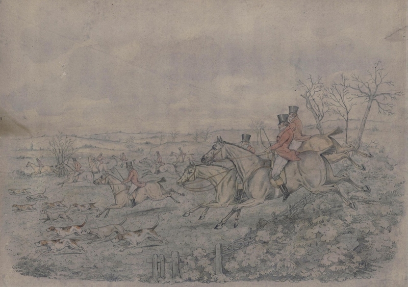 Fox-hunting - in full cry