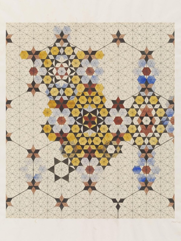 Design for a tiled pavement in Islamic style