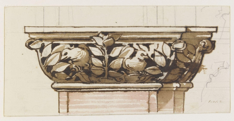 Design for capital for pilaster for South Kensington Museum