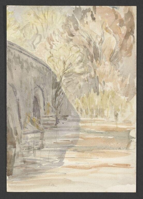 A bridge seen from a riverbank