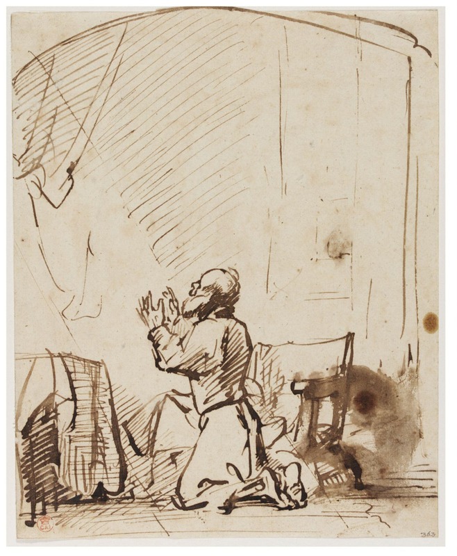 A Man Kneeling