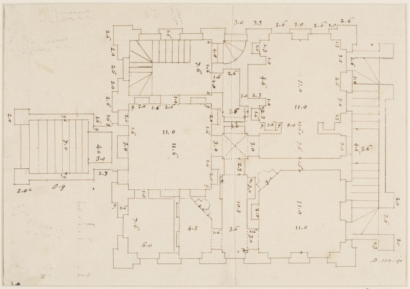 Variant ground plan of a small house