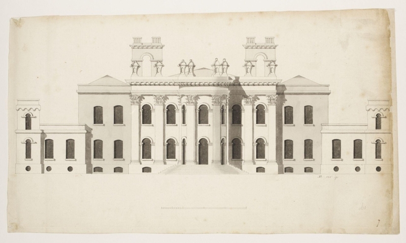 An expansion of the project for the garden front of Eastbury Park, Dorset