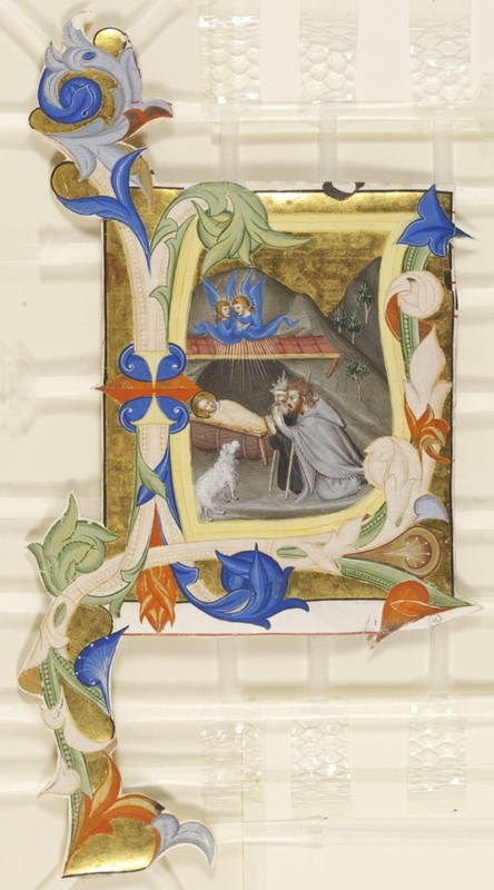 Historiated initial from a Gradual for the Camaldolese monastery of San Michele a Murano
