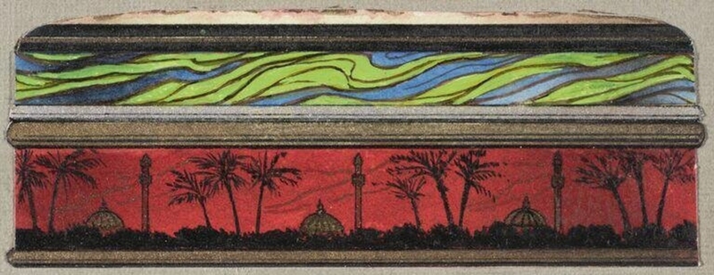 Design for the lid of a tin box