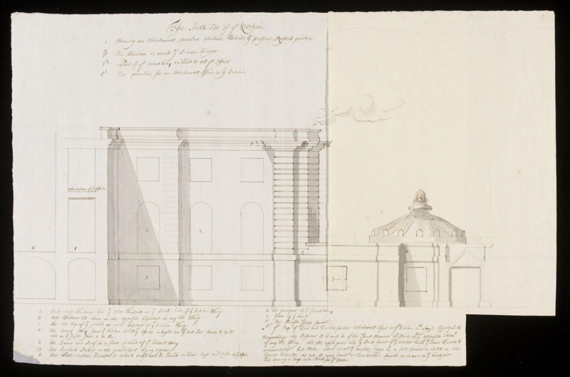 Elevation of the south side of the kitchen at Castle Howard, Yorkshire