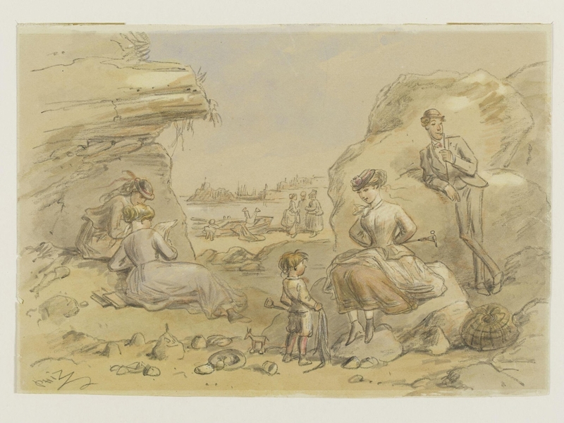 A beach scene