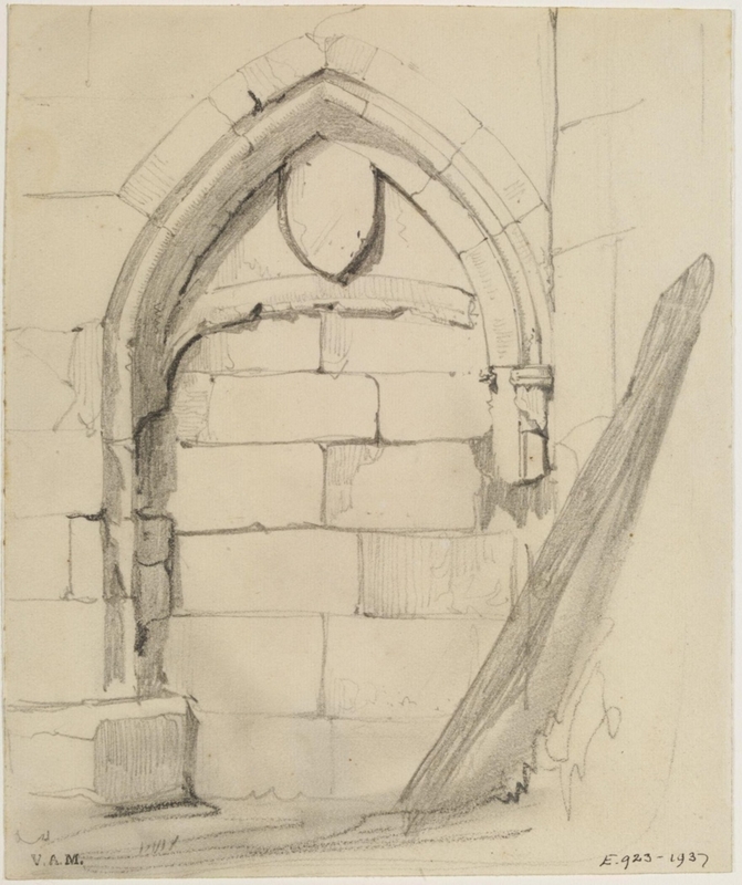 Drawings of architectural details in the abbey at Royaumont