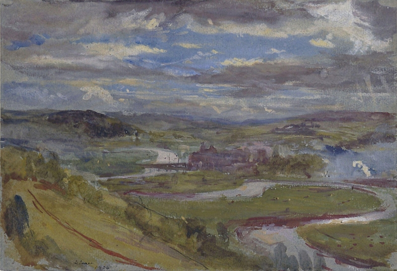 View over a wide landscape