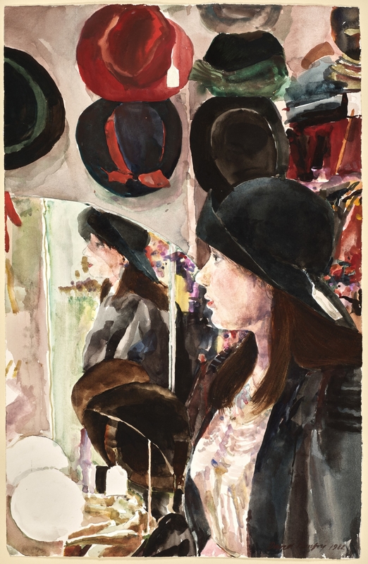 Girl in a Hat Shop
