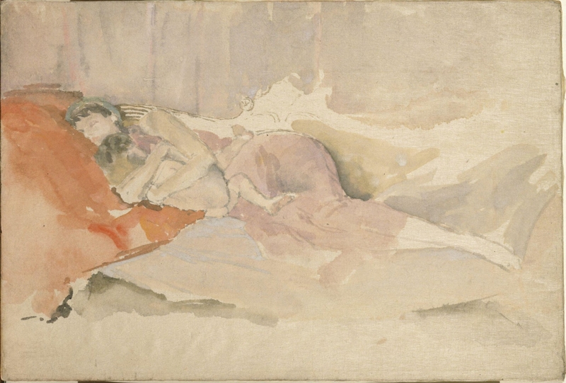 Mother and Child on a Couch