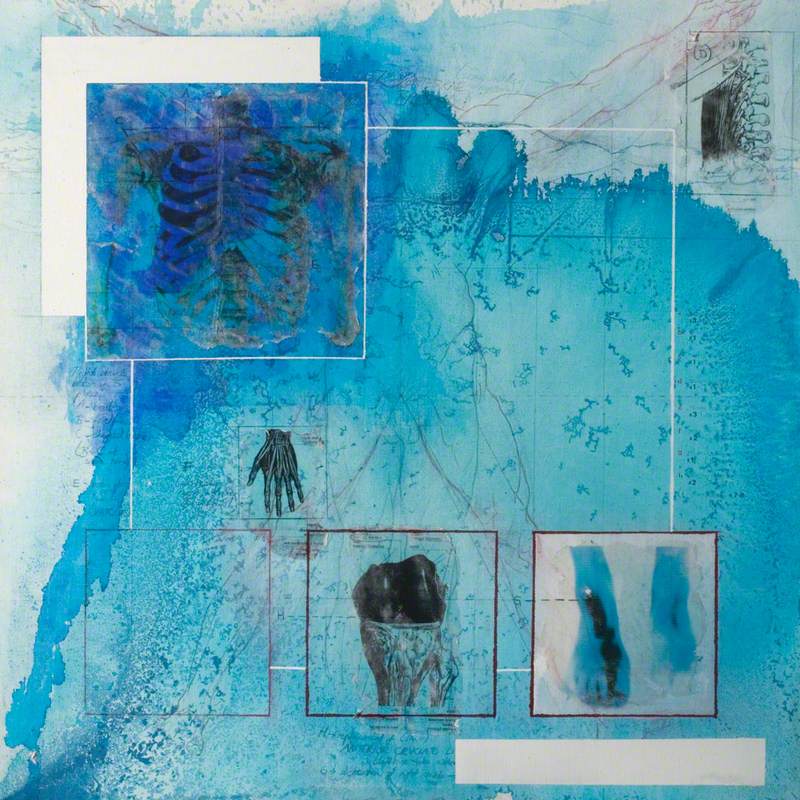 Blue Bones Abstract (Vertebrae)
