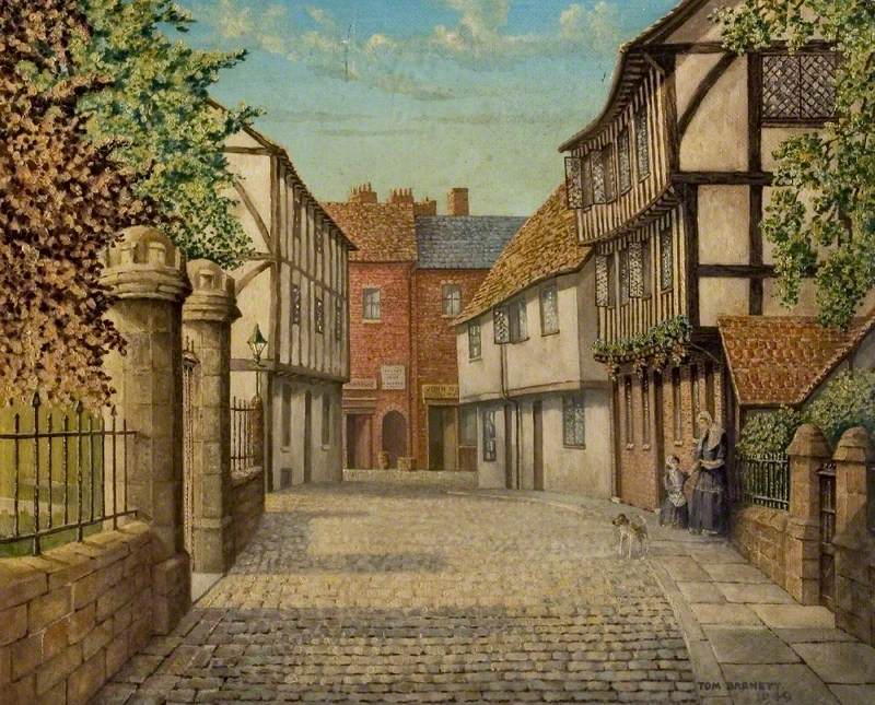 Priory Row, Coventry, as It Was in 1860