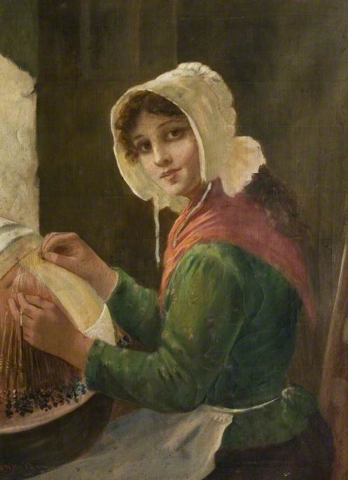 Young Woman Lacemaking