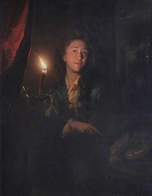 Self Portrait by Candlelight