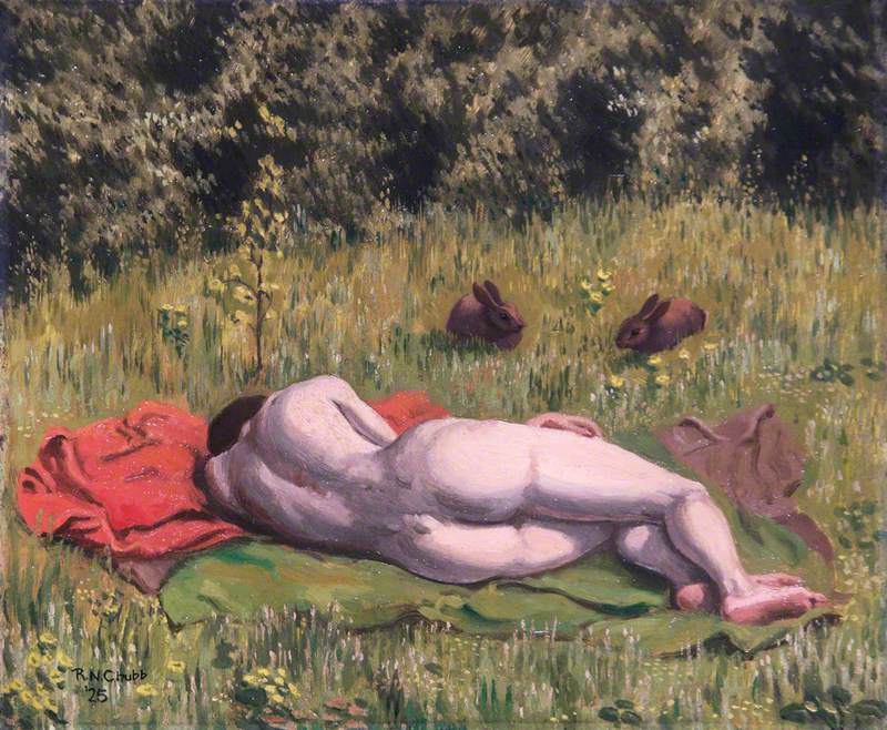 Reclining Nude in a Field