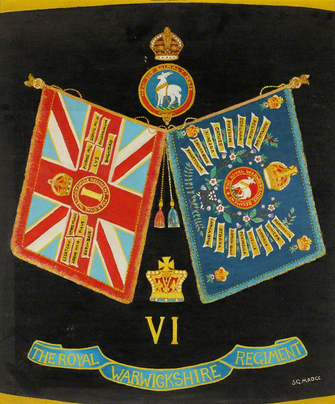 The Colours of the 1st Battalion Royal Warwickshire Regiment