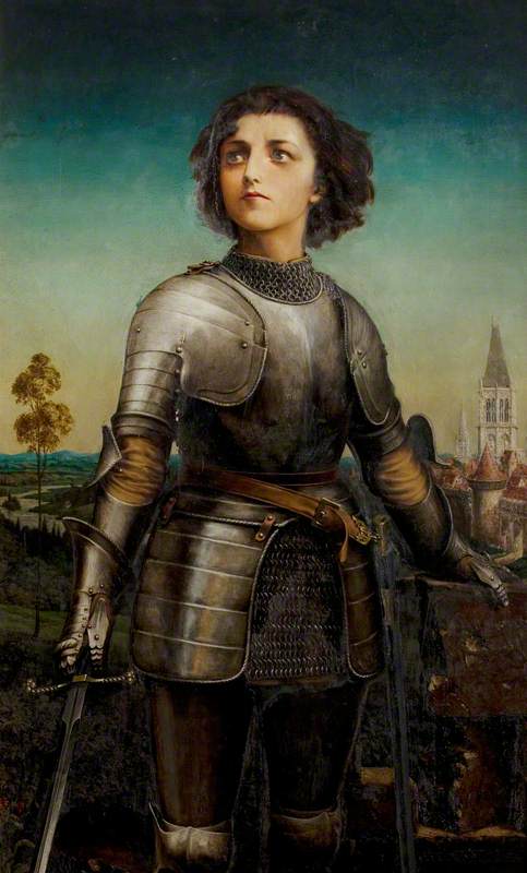 Mary Kingsley (1852–1936), as Joan of Arc from 'Henry VI', Shakespeare Memorial Commemoration, 1889