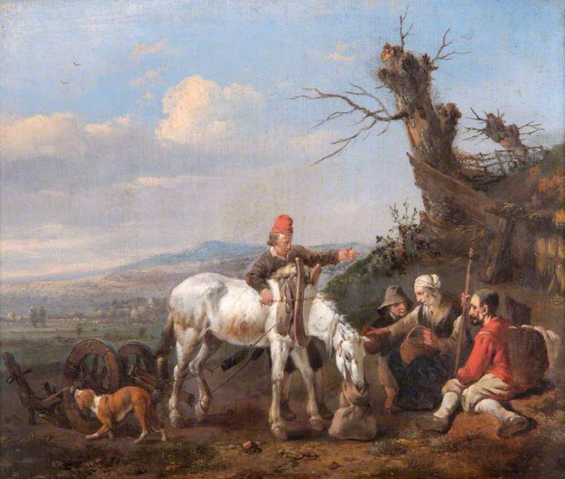 Landscape with Travellers Resting and a Couple on Horseback