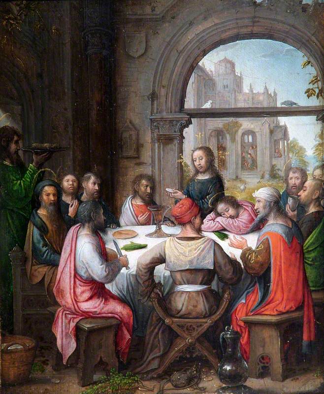 The Last Supper with the Institution of the Eucharist and Christ Washing the Disciples' Feet