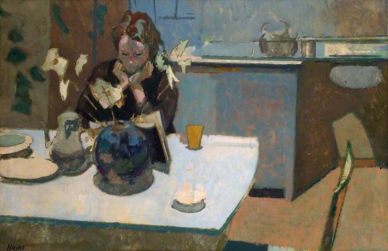 Interior: Girl Seated at a Table
