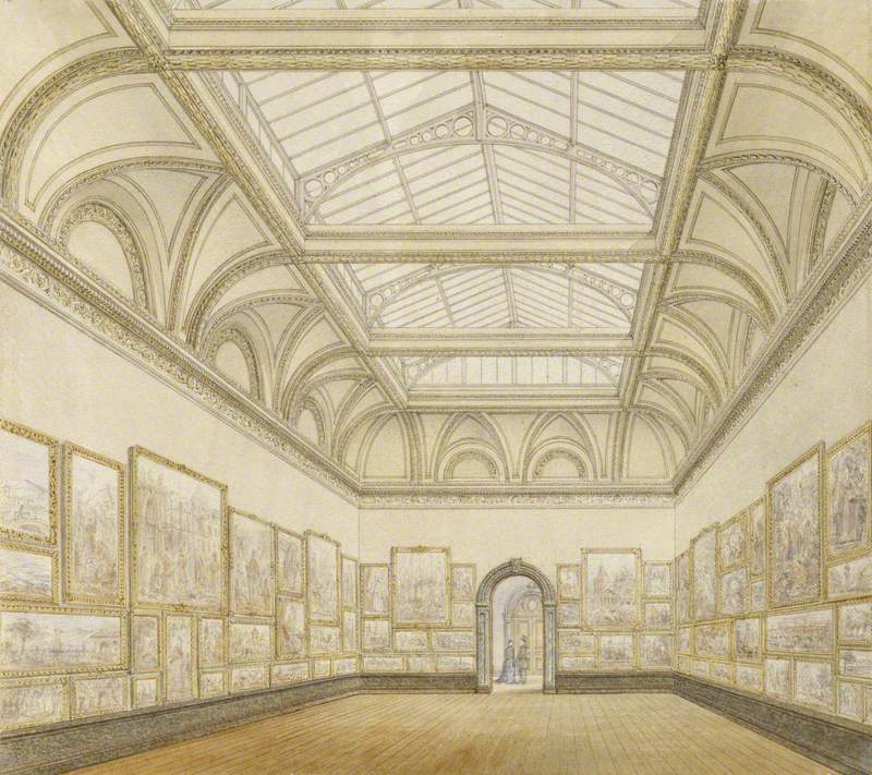 Design for Gallery III, Burlington House, Piccadilly, Westminster, London: Perspective of Gallery Looking East