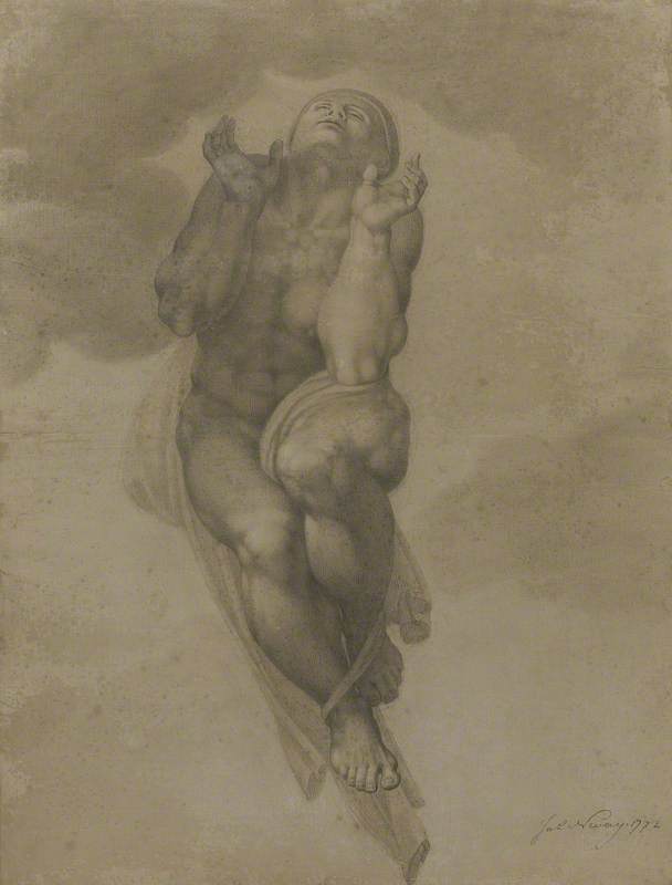 Female Nude, after a Figure from Michelangelo's 'Last Judgement'