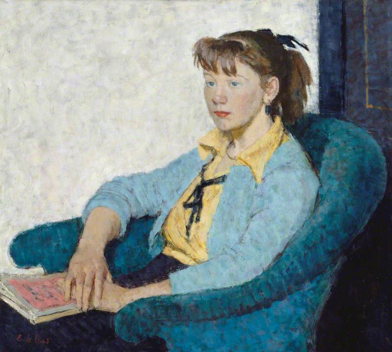 Girl in Blue Armchair