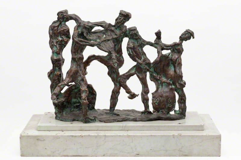Five Bronze Figures in the Image of a Klezmer Band