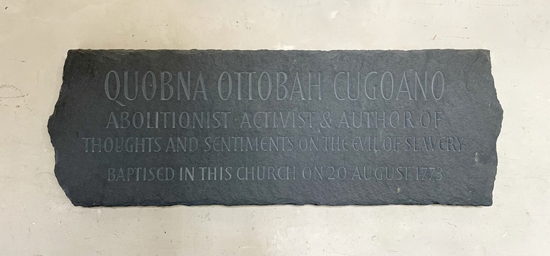 Quobna Ottobah Cugoano Memorial Plaque