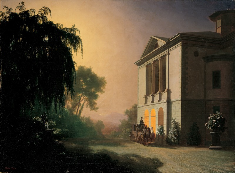 The Villa Bellerive, near Lucerne, by Moonlight