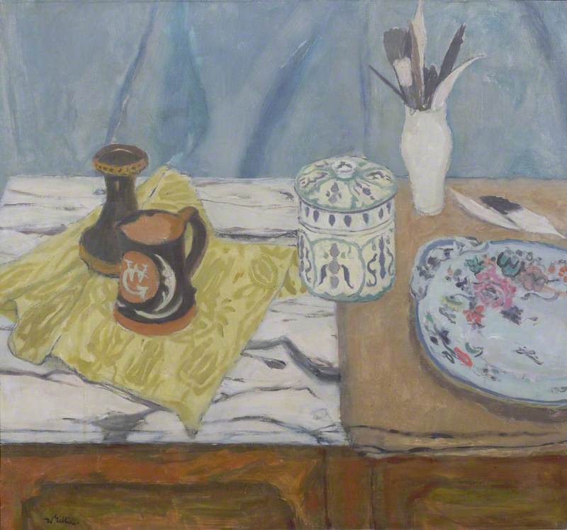 Still Life with Pots and Feathers