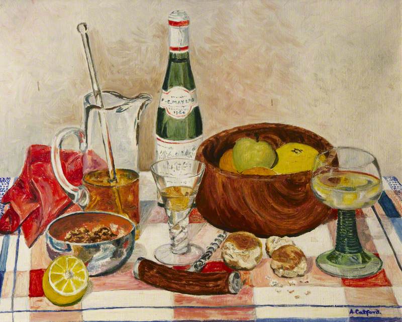 Still Life with Wine Bottle and Glasses